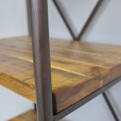 Tall industrial shelving unit with metal frame and wooden or metal shelves, dimensions 152cm H × 50cm W × 37cm D, weight 12.5kg.