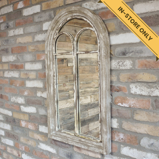 Mirror rustic arch. A unique and stylish piece, perfect for modern or rustic interiors, 94cm high, 54cm wide, 5cm deep, weighs 8.5kgs.
