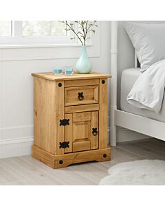 1 DOOR, 1 DRAWER BEDSIDE CABINET