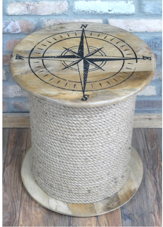 SIDETABLE COMPASS ROPE DRUM