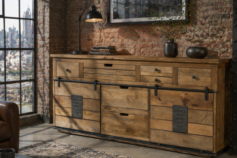 LARGE INDUSTRIAL SIDEBOARD