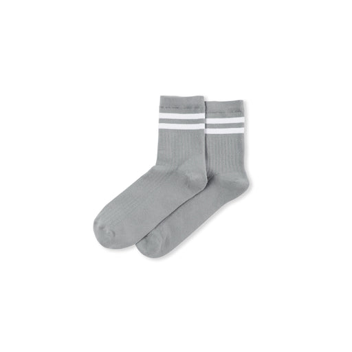 Chalk women’s bamboo ankle socks grey unfolded flat lay