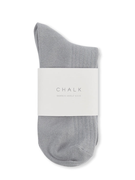 Chalk women’s bamboo ankle socks grey folded pair