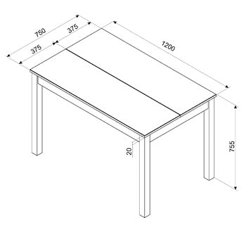 LINEA BENCH (FOR 1200MM RECTANGULAR TABLE)