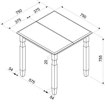 SQUARE DINING TABLE & 2 CHAIR SET