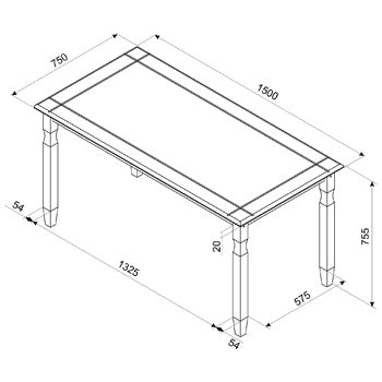 RECTANGULAR DINING TABLE & 4 CHAIR SET