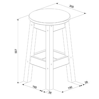 WHITE LOW BREAKFAST STOOLS (PAIR)