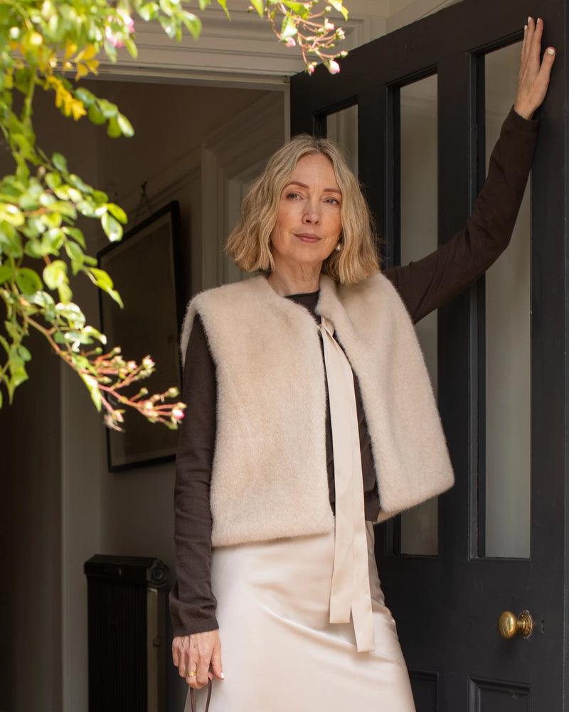 FELICITY GILET BONE WHITE