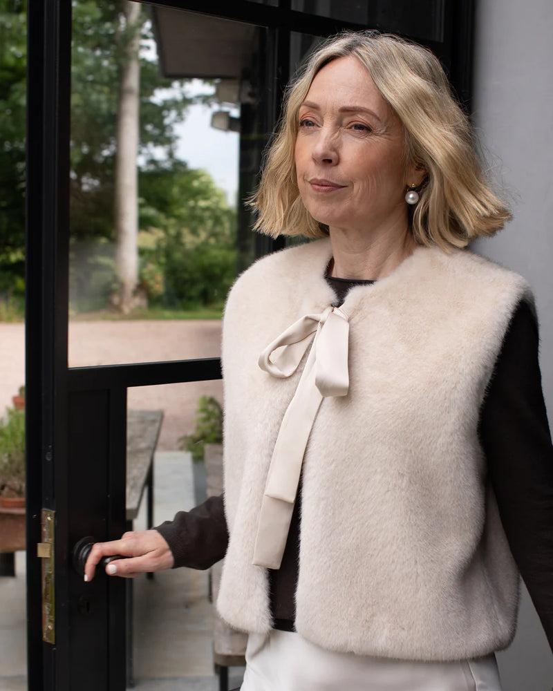 FELICITY GILET BONE WHITE