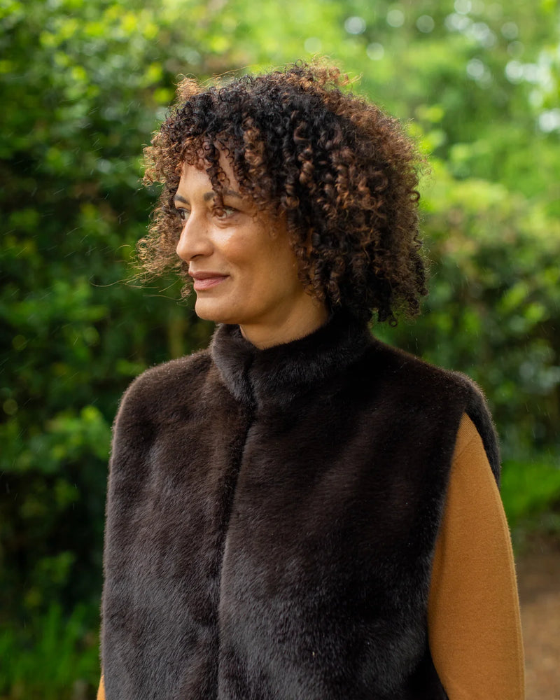 TALIA GILET CHOCOLATE