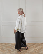 Chalk women’s Flo shirt cream cotton back view