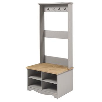 HALL SHOE BENCH WITH HAT & COAT RACK