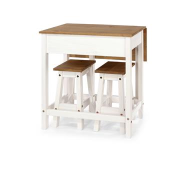 BREAKFAST DROP LEAF TABLE & 2 STOOL SET