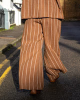JASMINE STRIPE TROUSER TOBACCO