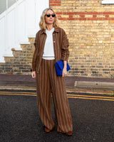 KATH STRIP JACKET TOBACCO