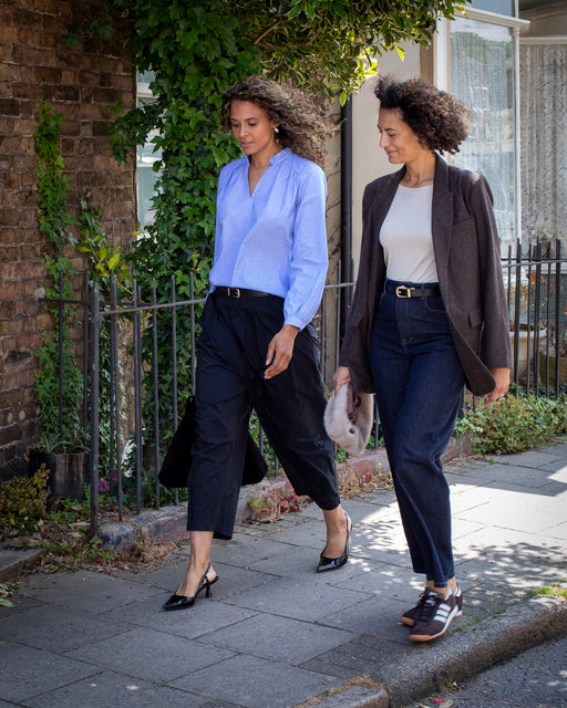 Chalk women’s Kendal trouser black tailored straight leg styled outfit