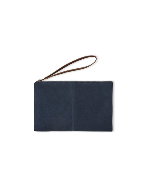 Chalk Kensington small pouch navy blue zip bag front view