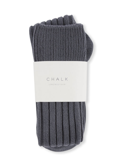 Chalk women’s long boot socks knitted folded pair