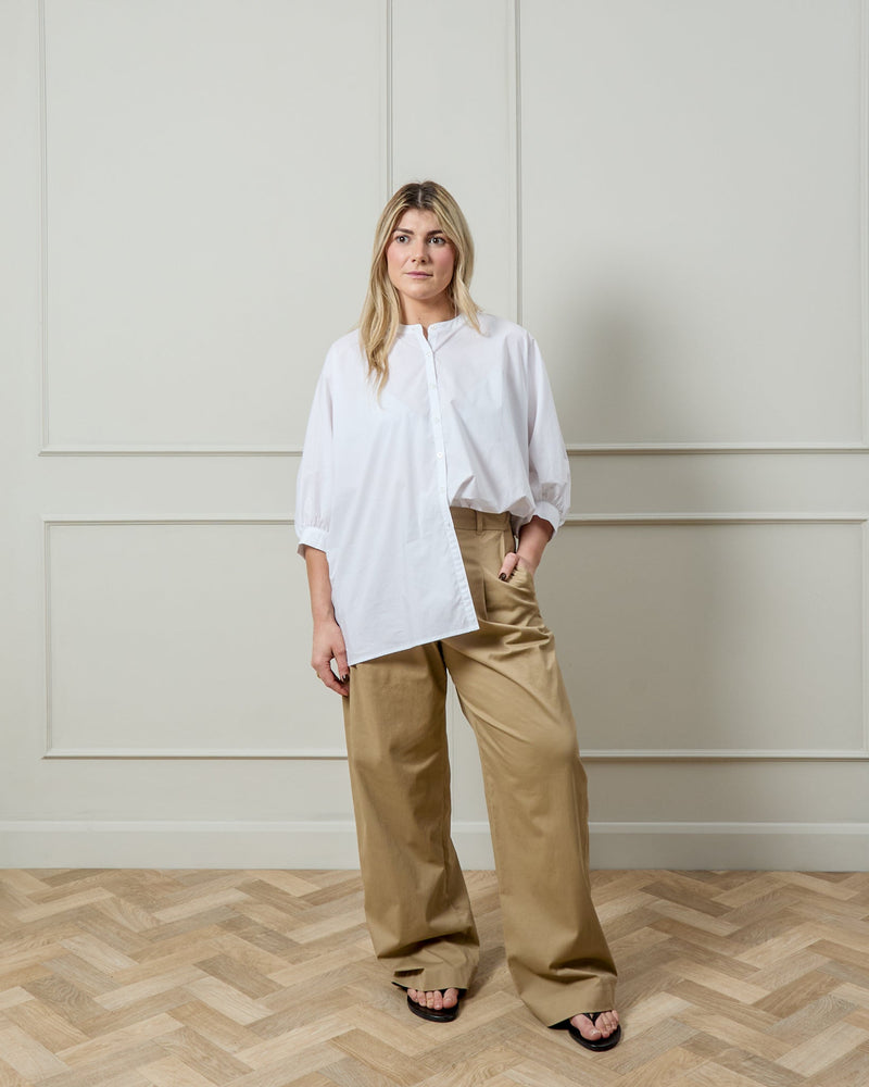 Chalk women’s Poppy shirt white cotton relaxed outfit