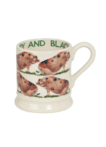 OXFORDSHIRE SANDY & BLACK PIG 1/2 PINT MUG