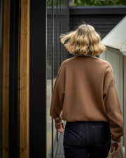 Chalk women’s Uma jumper brick red knitted back view