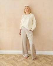 Chalk women’s Uma jumper vanilla cream knitted front view