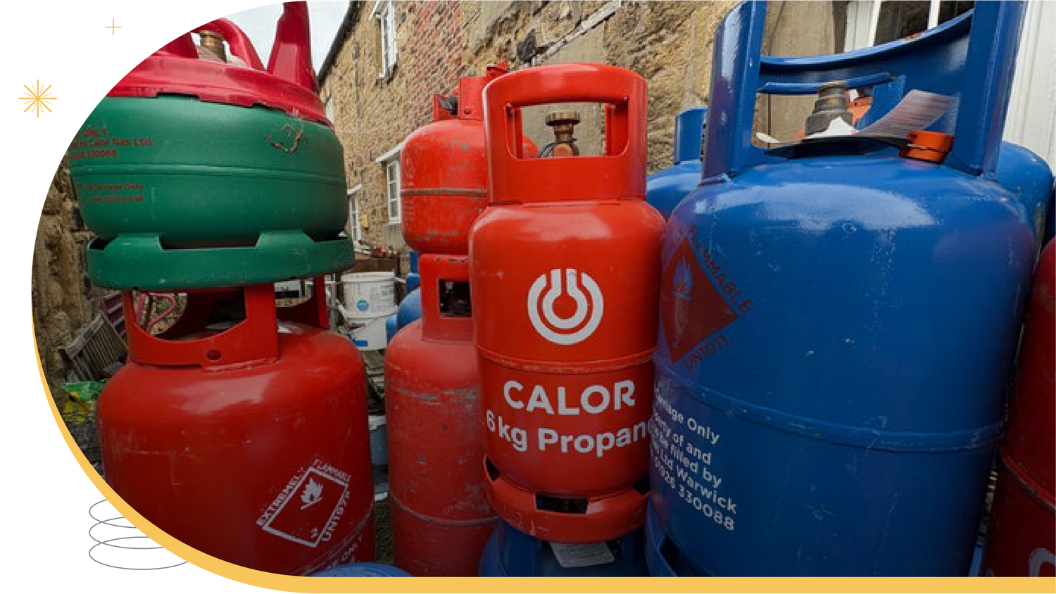 Gas bottle refill and exchange service available locally in Alnwick, Northumberland at Proudlock’s House & Home