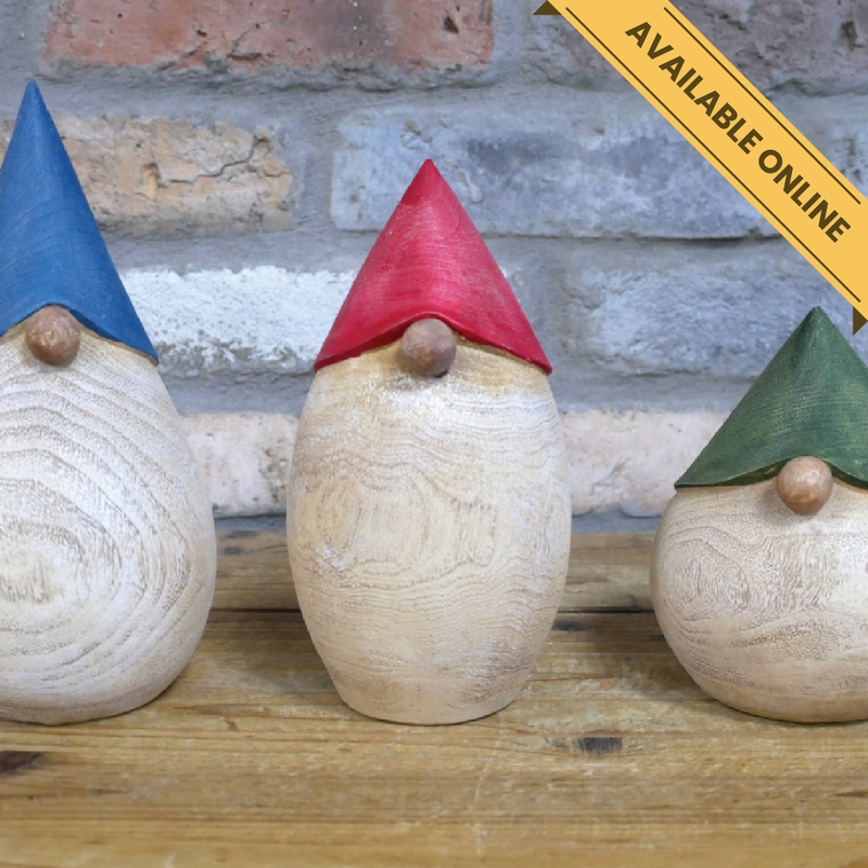Decorative wood-effect christmas gonks, Weight:0.75kg.