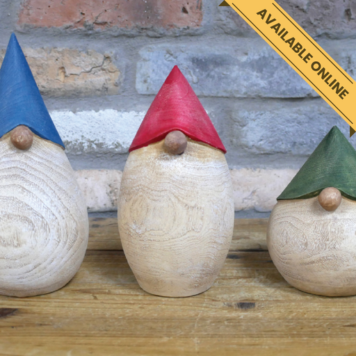Decorative wood-effect christmas gonks, Weight:0.75kg.