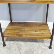 Functional vertical industrial shelf unit, narrow footprint at 50cm wide, 152cm height, 37cm depth, 12.5kg in weight.