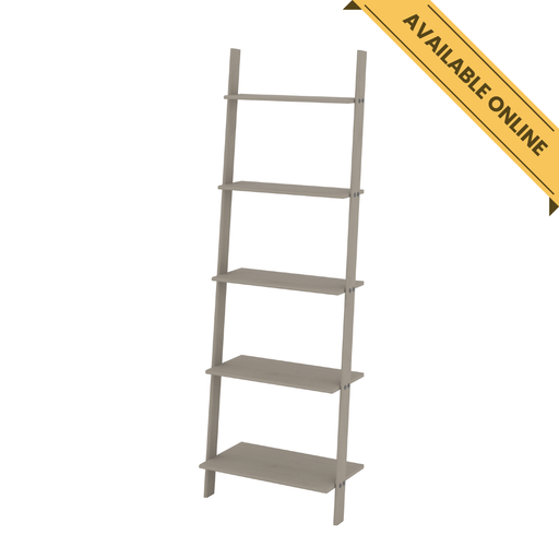 Ladder-style shelving unit with a modern rustic look, perfect for displaying plants, books, or decorative items; height 180cm, width 60cm, depth 35cm; weight 8kg.