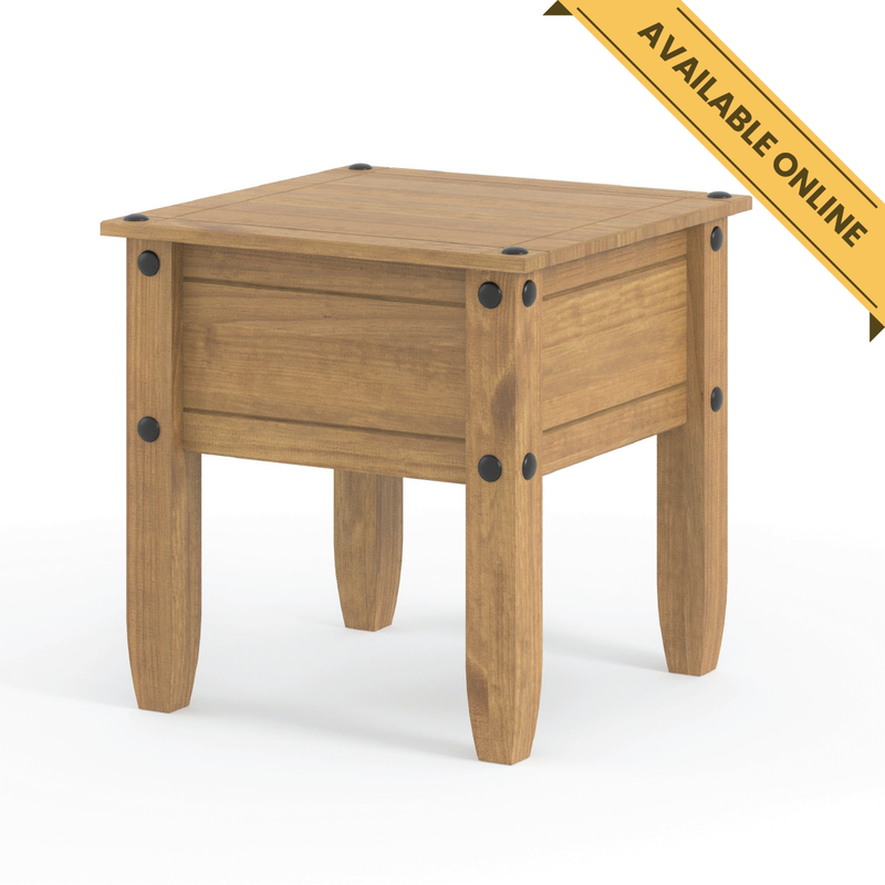 Simple and elegant lamp table, perfect for placing beside a sofa or bed, 55cm high, 53.8cm wide, 53.8cm deep, weighing 11.5kg.