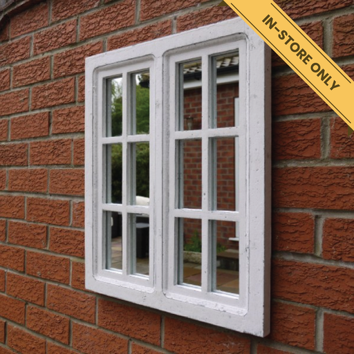 Outdoor mirror designed as a window frame, H:58cm W:50cm D:3cm, Weight:4.2kg.