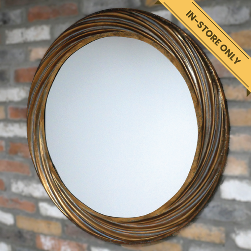 Mirror swirl. A unique and stylish piece, perfect for modern or rustic interiors, 80cm high, 80cm wide, 4cm deep, weighs 5.68kgs.