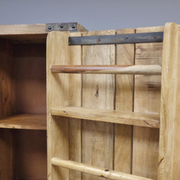 Traditional-style wooden pantry with rustic charm, 180cm high by 98cm wide by 48cm deep, 92.7kg.
