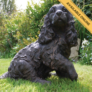 Spaniel resin ornament. A unique and stylish piece, perfect for modern or rustic interiors, 40cm high, 40cm wide, weighs 4.5kgs.