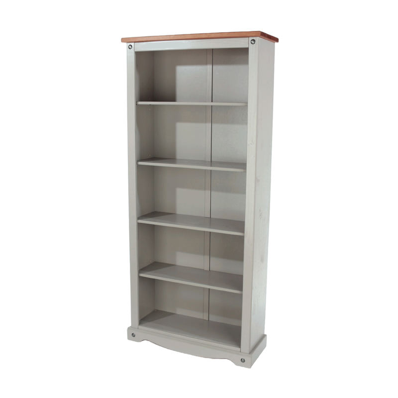 Spacious vertical shelving unit designed for organized display of literature and ornaments; dimensions: 177.6cm H × 80cm W × 29.6cm D; weighs 24.5 kilograms.