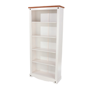 Floor-to-ceiling shelving unit with an open design, ideal for organizing literature and decorative objects; dimensions: 177.6cm H × 80cm W × 29.6cm D; weighs 24.5 kilograms.