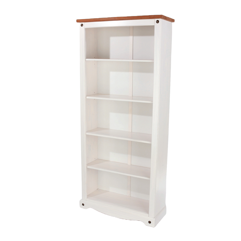 Floor-to-ceiling shelving unit with an open design, ideal for organizing literature and decorative objects; dimensions: 177.6cm H × 80cm W × 29.6cm D; weighs 24.5 kilograms.