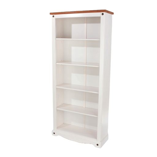 Floor-to-ceiling shelving unit with an open design, ideal for organizing literature and decorative objects; dimensions: 177.6cm H × 80cm W × 29.6cm D; weighs 24.5 kilograms.