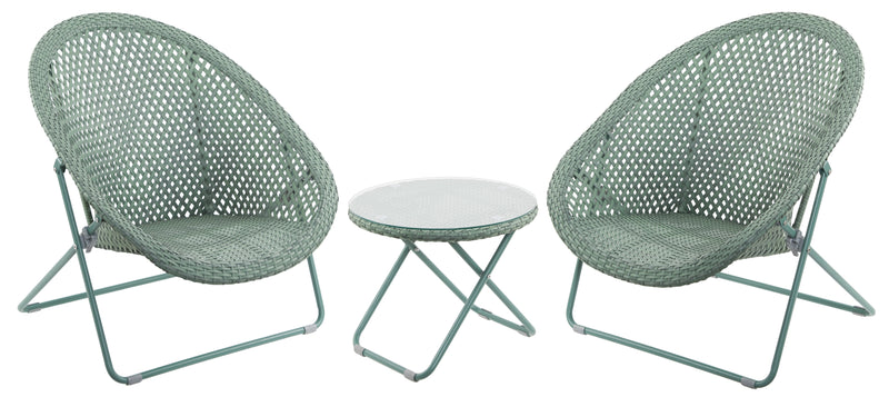 Rattan Lounge Set - Green