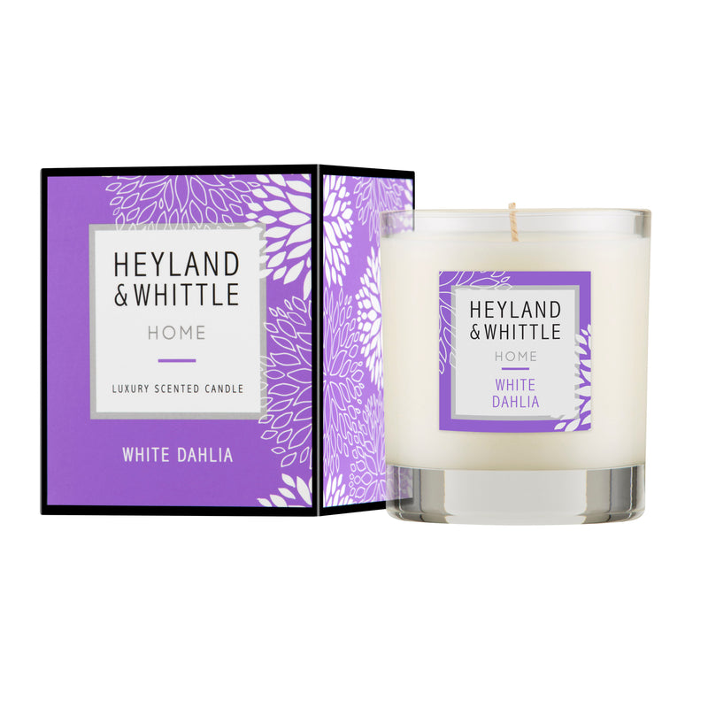 Home Candle In A Glass White Dahlia
