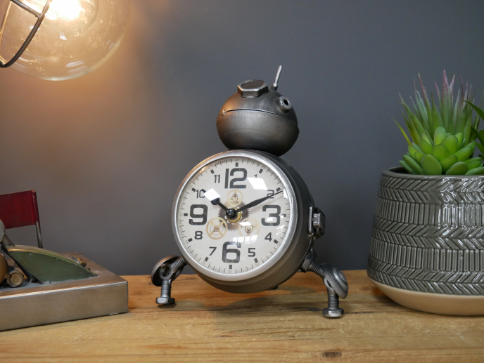 Robot Clock - Lunar Grey