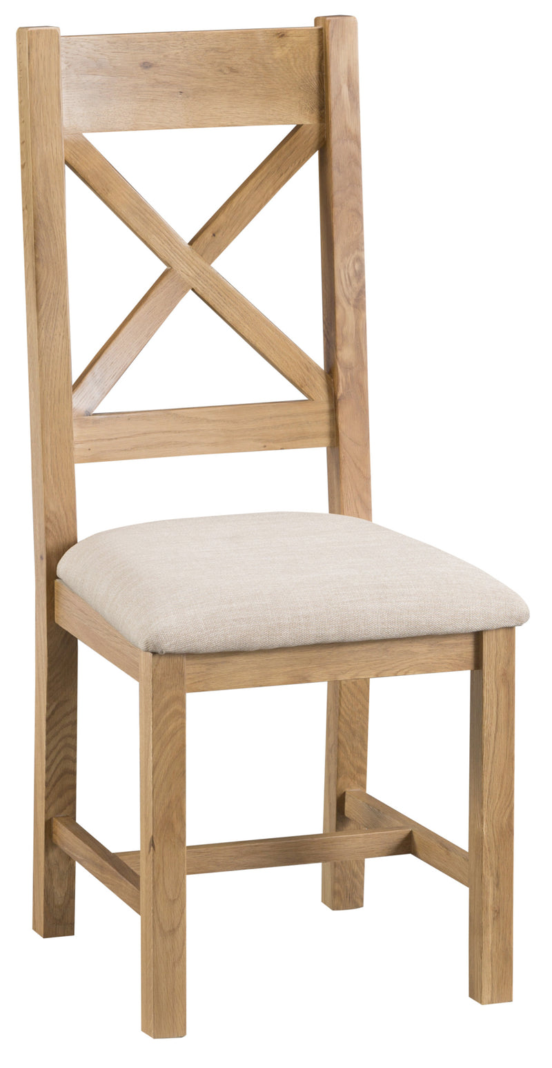 STOCKHOLM Upholstered Cross Back Chair