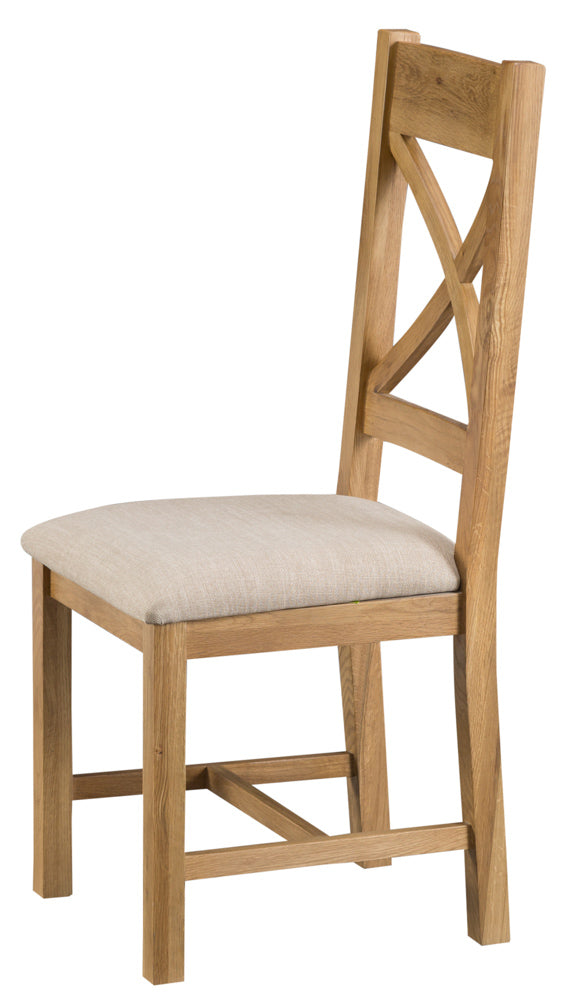 STOCKHOLM Upholstered Cross Back Chair