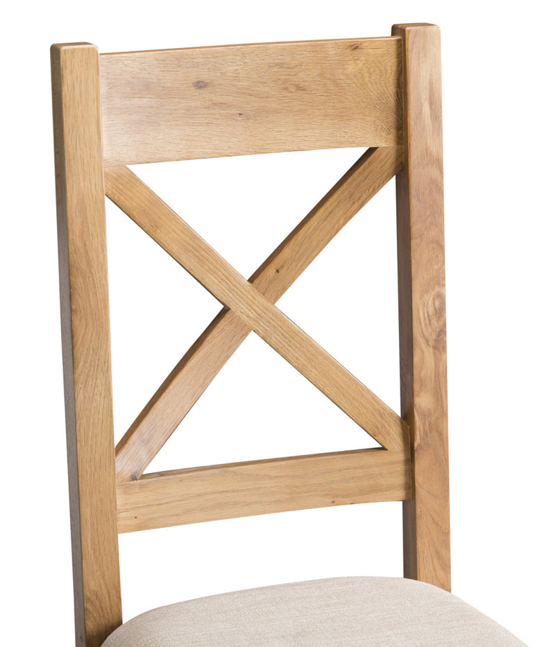 STOCKHOLM Upholstered Cross Back Chair