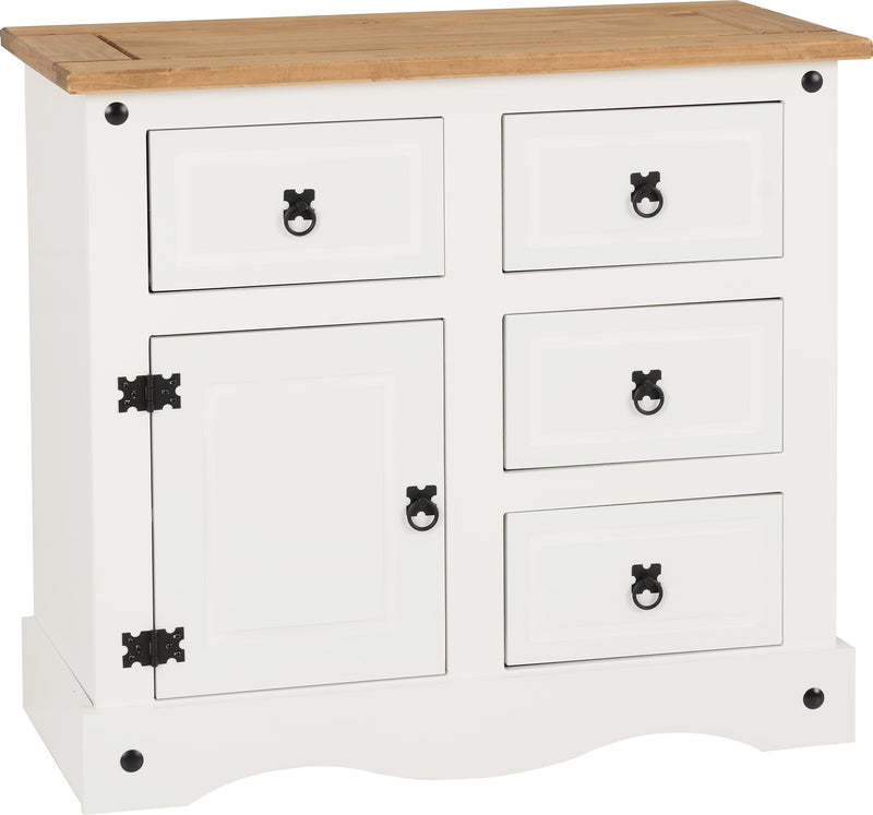 Corona 1 Door 4 Drawer Sideboard - White