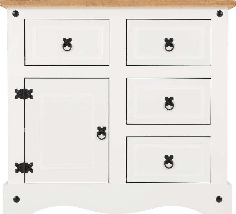 Corona 1 Door 4 Drawer Sideboard - White
