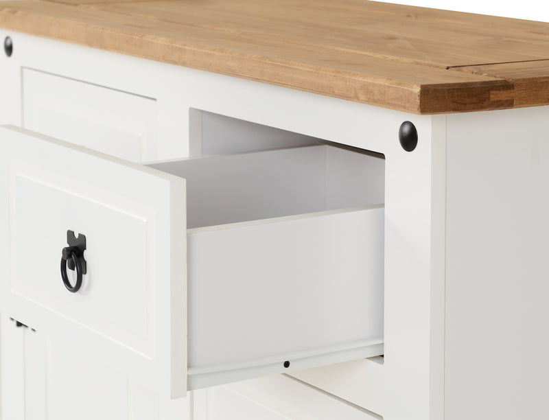Corona 1 Door 4 Drawer Sideboard - White