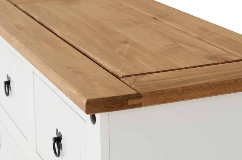 Corona 1 Door 4 Drawer Sideboard - White